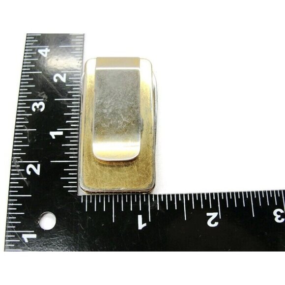 Money Clip Vintage Worn Gold Tone Classic Knife Scissors File Stainless Steel - Picture 8 of 9